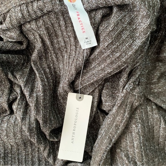 NWT Anthropologie Olive Green Minvet Daily Practice Belted Knit Maxi Dress - Picture 5 of 9